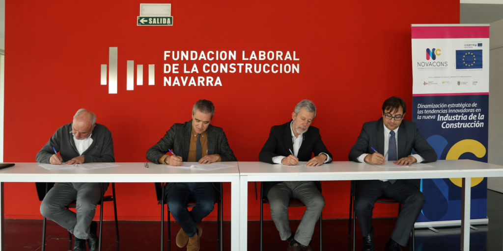 Firma de acuerdo en Navarra para cooperar en el ámbito de la industria de la construcción de infraestructuras y edificios dotacionales.