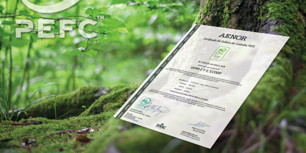 certificado PEFC (Programme for the Endorsement of Forest Certification Schemes)