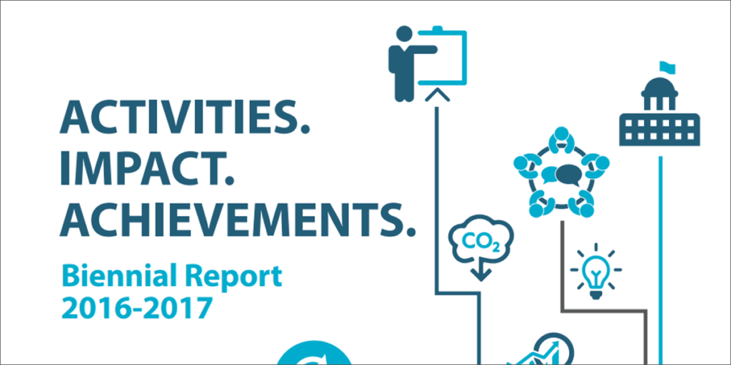 Portada informe BPIE Activities. Impact. Achievemenets. Biennial Report 2016-2017