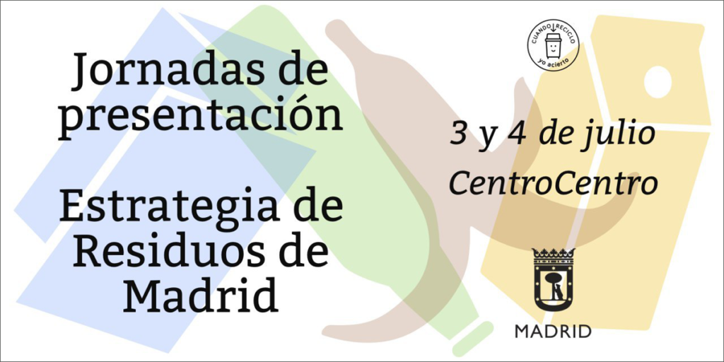 Cartel Jornadas Estrategia de Residuos 2018-2022 de Madrid