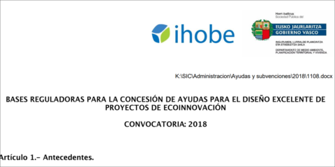 Convocatoria de ayudas del Ihobe para el diseño excelente de proyectos de ecoinnovación