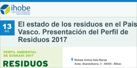 Una jornada analizará el estado de los residuos en el País Vasco el 13 de julio