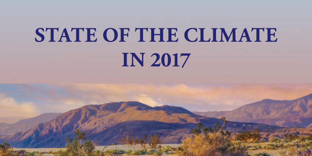 Portada del informe Estado del clima 2017