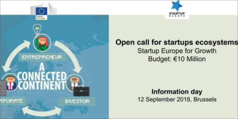 Jornada informativa el 12 de septiembre en Bruselas sobre la convocatoria del programa ‘Startup Europe for Growth’