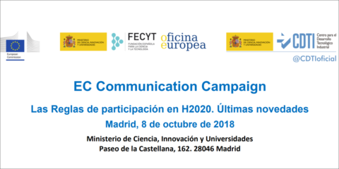 Jornada en Madrid el 8 de octubre sobre las últimas novedades para la participación en Horizonte 2020