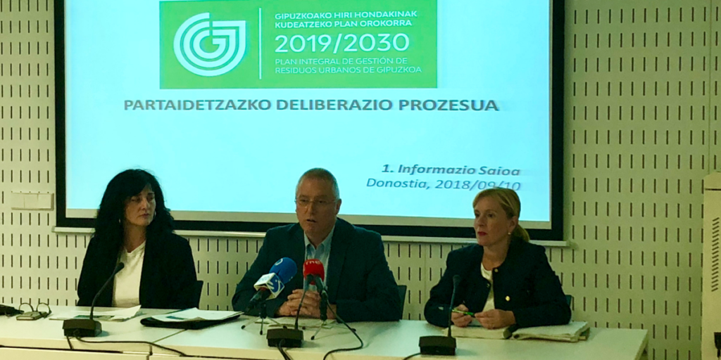 Acto de presentación del proceso de deliberación participativa del nuevo Plan de Residuos de Guipúzcoa (PIGRUG 2019-2030)
