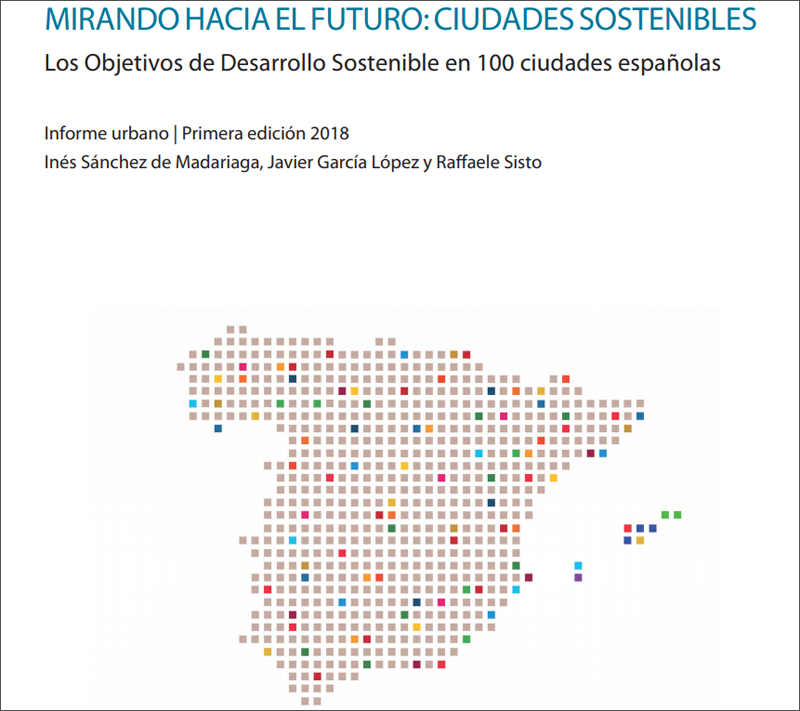 Portada del informe Los Objetivos de Desarrollo Sostenible en 100 ciudades españolas 