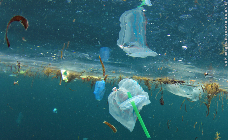 Residuos plásticos en el mar