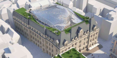 La ‘Metamorfosis del Hotel des Postes’ en Luxemburgo combina bioclimatización con una cúpula solar