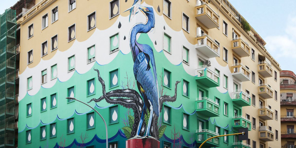 Mural de Federico Massa con pintura saludable de Airlite