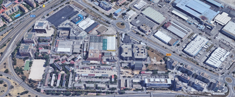 Figura 2. Vista aérea del Barrio del Aeropuerto en la actualidad. Fuente: Google Earth.
