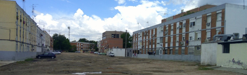 Figura 4. Vista zona central del barrio sin urbanizar julio 2017.