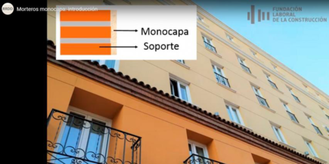 Fundación Laboral de la Construcción inicia un curso online gratuito para TPC sobre morteros monocapa