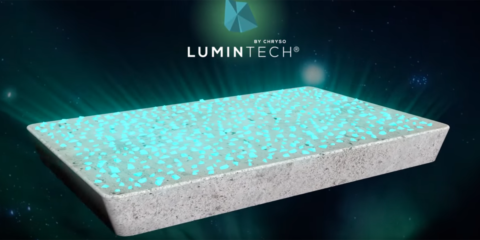 Pavimento de hormigón con tecnología fotolumínica Artevia Boreal