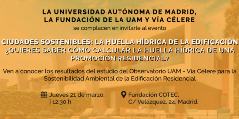 Los resultados del informe ‘La huella hídrica de la promoción residencial’ se presentan en Madrid