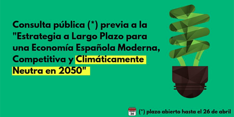 Abierto el plazo de Consulta previa a la Ley que establecerá la estrategia para reducir las emisiones GEI