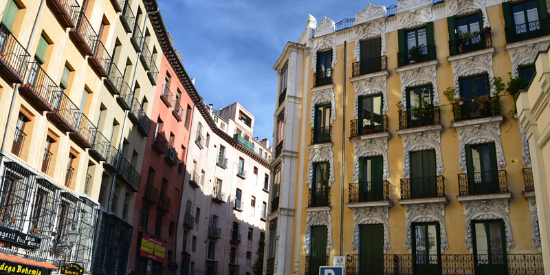 Fachada de edificio en Madrid