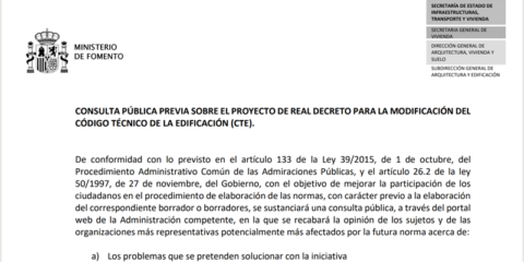 Fomento abre consulta pública previa para incluir el autoconsumo en el Código Técnico de la Edificación