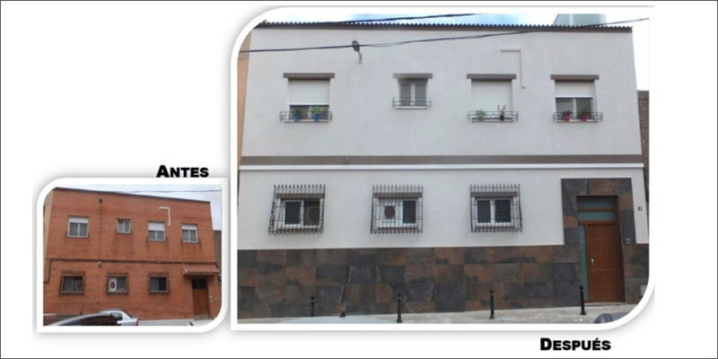 antes y después de una rehabilitación en Murcia