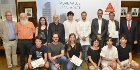 Los alumnos de arquitectura son premiados en la XXIV edición del Premio del Prontuario Sika
