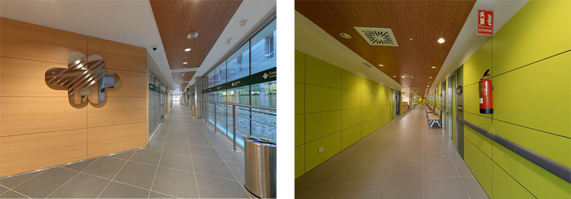 Imagen de los pasillos del Hospital Fraternidad-Muprespa.