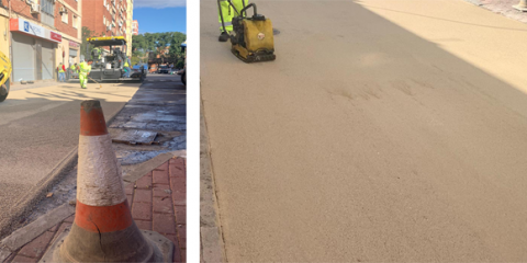 El asfalto frío se implementa en las calles de Murcia para mejorar la calidad del aire y minimizar el calor urbano