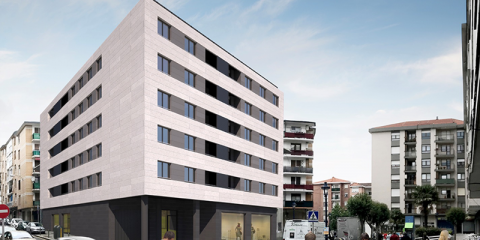 Comienza la construcción de un edificio residencial en Portugalete con fachada ventilada y gran aislamiento