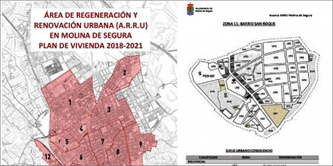 El municipio murciano Molina de Segura prepara el programa de regeneración urbana en 13 barrios para 2020