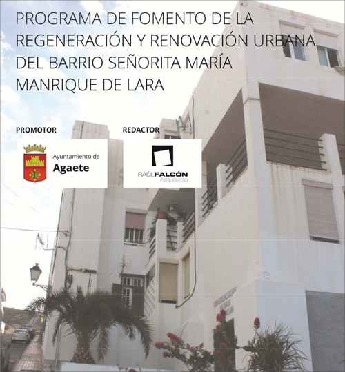 cartel de adjudicación de la regeneración urbana de agaete