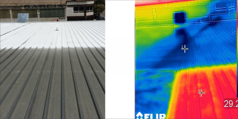 Aplicación de pintura termo-reflectante en cubiertas de supermercados para mejorar el aislamiento térmico