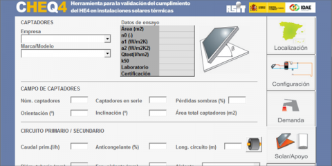 La herramienta CHEQ4 se actualiza para adaptarla a las modificaciones de HE4 del CTE sobre renovables para ACS