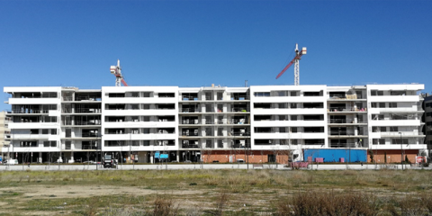 Massivsocialhaus, manzana de 150 viviendas protegidas en Getafe, Madrid