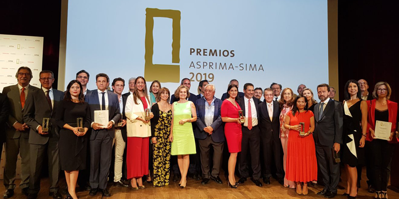 premiados de la edición de 2019 de premios asprima sima