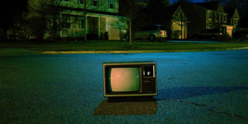 televisor en la calle