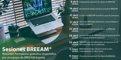 BREEAM ofrecerá 11 webinars online gratuitos sobre su metodología de construcción sostenible