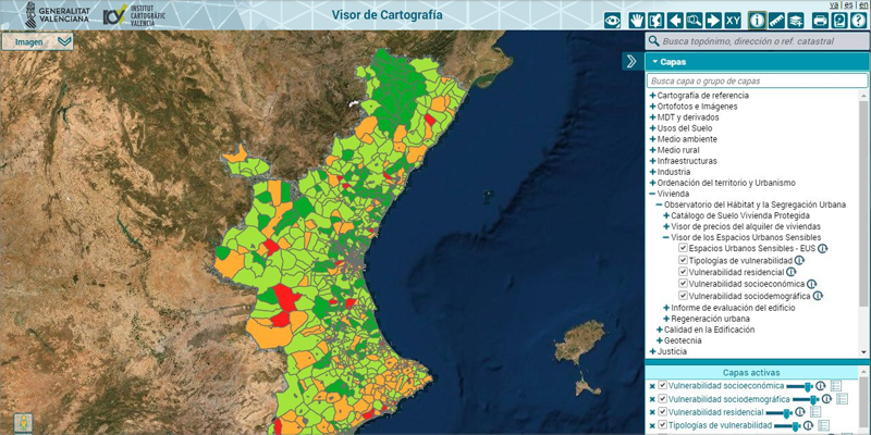 Generalitat Valenciana actualiza el Visor que refleja la necesidad de regeneración urbana