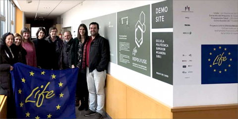 El proyecto europeo Life-Repolyuse obtiene un material sostenible para la construcción