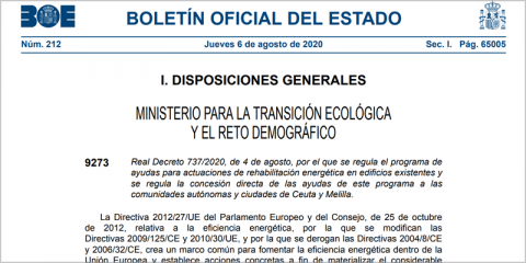 El Gobierno destinará 300 millones para la rehabilitación energética de edificios