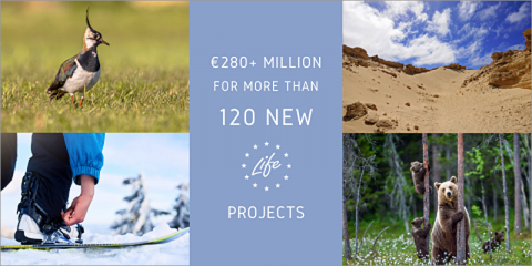 La Comisión Europea aprueba más de 280 millones para 120 proyectos del programa LIFE