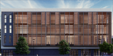 Gradpanel, solución de fachada sostenible, industrializada y reciclable con madera de FINSA