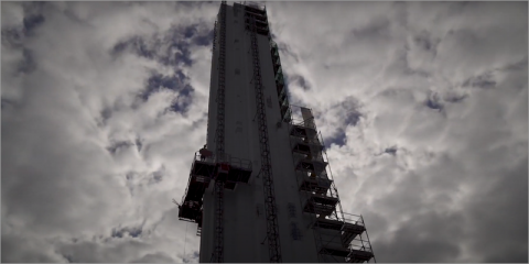 Reparación del faro de la Punta del Hidalgo