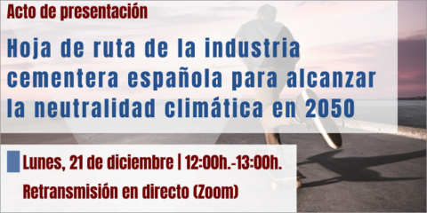 Presentación online de la hoja de ruta para descarbonizar la industria cementera en 2050