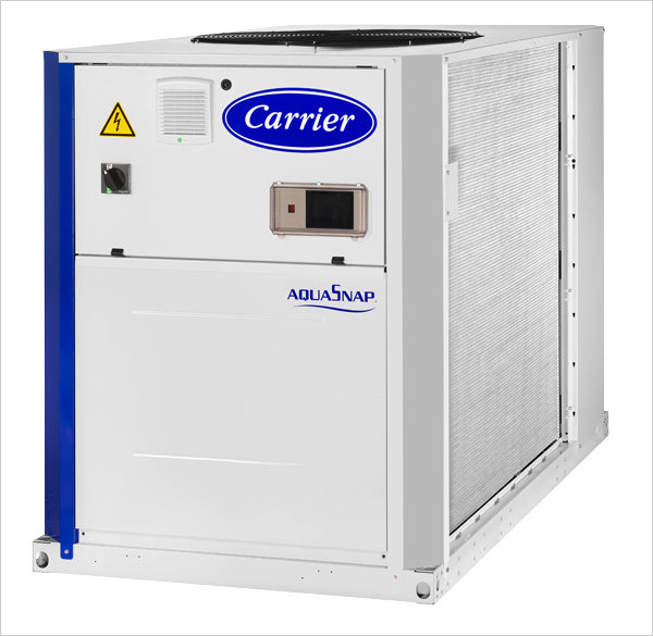 Carrier AquaSnap® enfriadoras scroll aire-agua con refrigerante R-32 