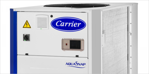 Diseño ecológico y reducción de emisiones GEI con la nueva gama de enfriadoras AquaSnap de Carrier