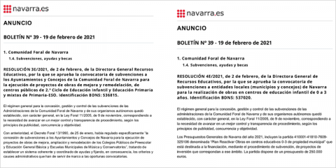 Navarra lanza nuevas ayudas para obras de mejora de eficiencia energética en centros educativos