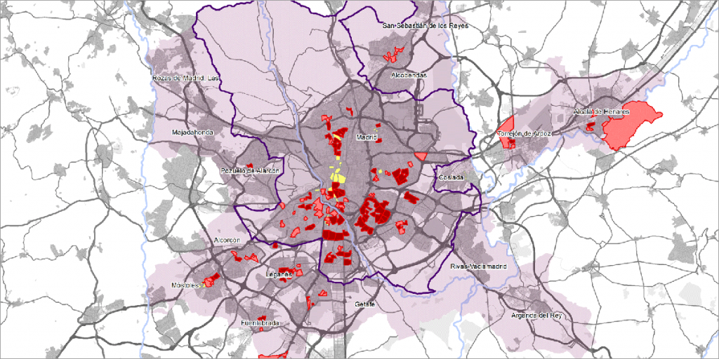 mapa barrios y ciudades vulnerables madrid