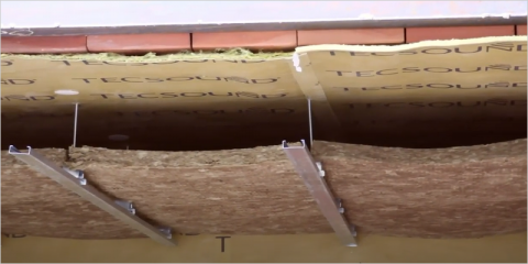 Aislamiento acústico de techos con Tecsound FT e Insoplast AA de Soprema