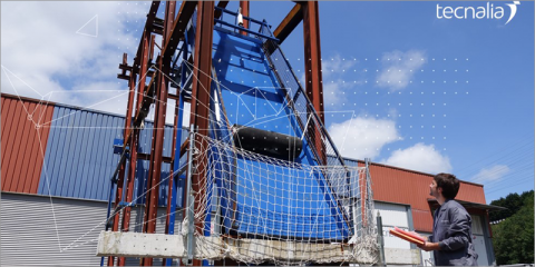 El servicio de ensayos dinámicos de Tecnalia evalúa los sistemas de redes de seguridad en obras