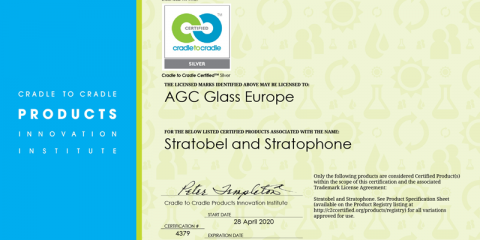 Los vidrios Stratobel y Stratophone de AGC Glass Europe reciben la certificación ‘Cradle to Cradle Silver’