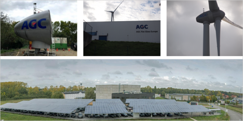 La compañía fabricante de vidrio AGC instala un aerogenerador en su planta de Bélgica